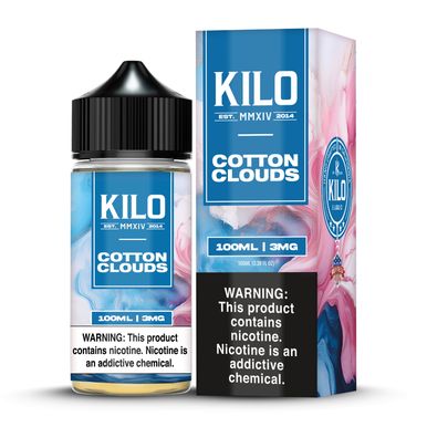 Cotton Clouds Kilo 100mL 3mg with packaging