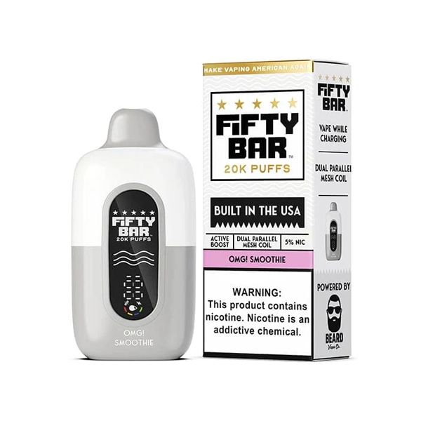 Fifty Bar V2 20K Disposable OMG! Smoothie with packaging
