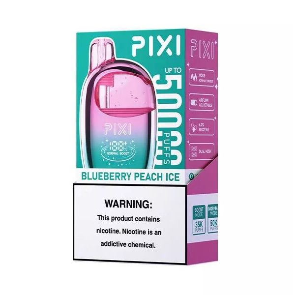 PIXI 50K Disposable Blueberry Peach Ice Packaging